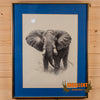 peter darro signed original charcoal sketch elephant for sale
