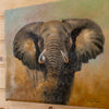 Signed Original Eric Forlee Painting on Canvas Elephant Face Study LB5026