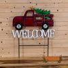 tin metal welcome sign for sale