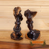 African hand carved busts man woman for sale