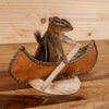 Chipmunk Paddling a Canoe Full Body Taxidermy Mount SW10462