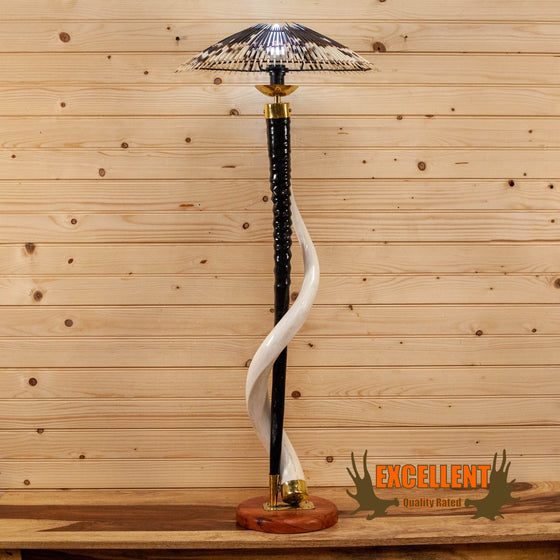 contemporary modern African gemsbok kudu horn lamp for sale