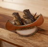 Excellent Chipmunks Paddling Canoe Full Body Taxidermy Mount SW6360