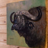 Signed Original Eric Forlee Painting on Canvas Cape Buffalo Face Study LB5021