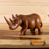 hand carved wooden rhino figurine for sale