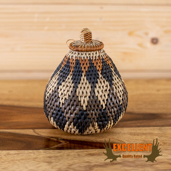 african hand woven container with lid for sale