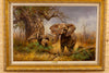 Signed Original Eric Forlee Painting on Canvas Entitled The Africa Giant LB5080