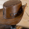 Excellent Vintage Leather Crocodile Dundee Style Hat LB5094