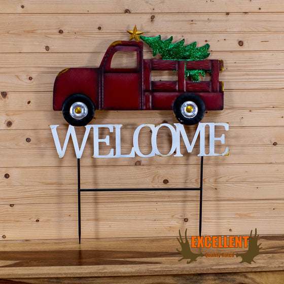 tin metal welcome sign for sale