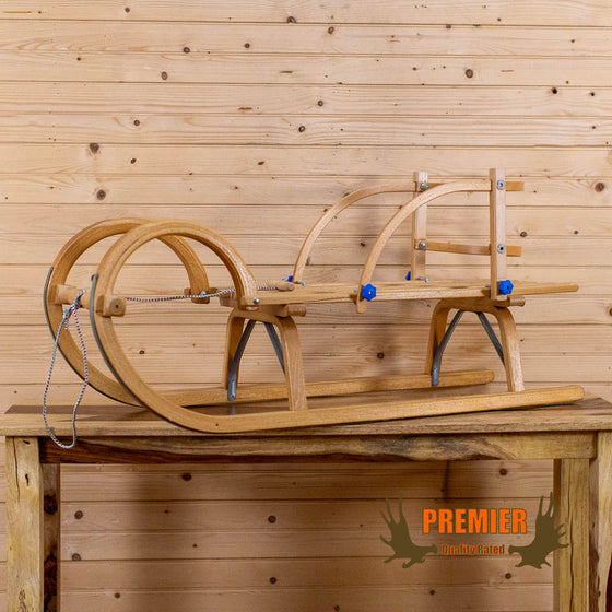 premier handmade beechwood snow sled for sale