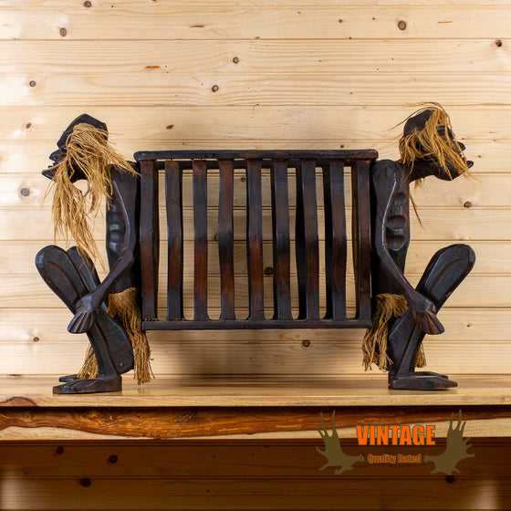 handcrafted authentic african magazine rack for sale