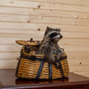Raccoon in Fishing Creel Taxidermy Mount - SW10140