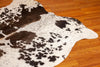 Excellent Jumbo #1 Brown & White Spotted Cowhide Rug SW11103