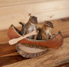 Excellent Chipmunks Paddling Canoe Full Body Taxidermy Mount SW6360