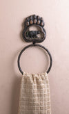 Black Bear Paw Towel Ring K10016199