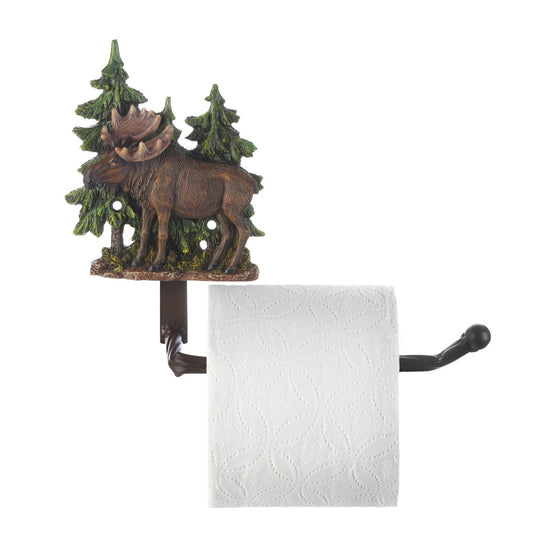 moose pine trees decorative toilet paper holder for sale